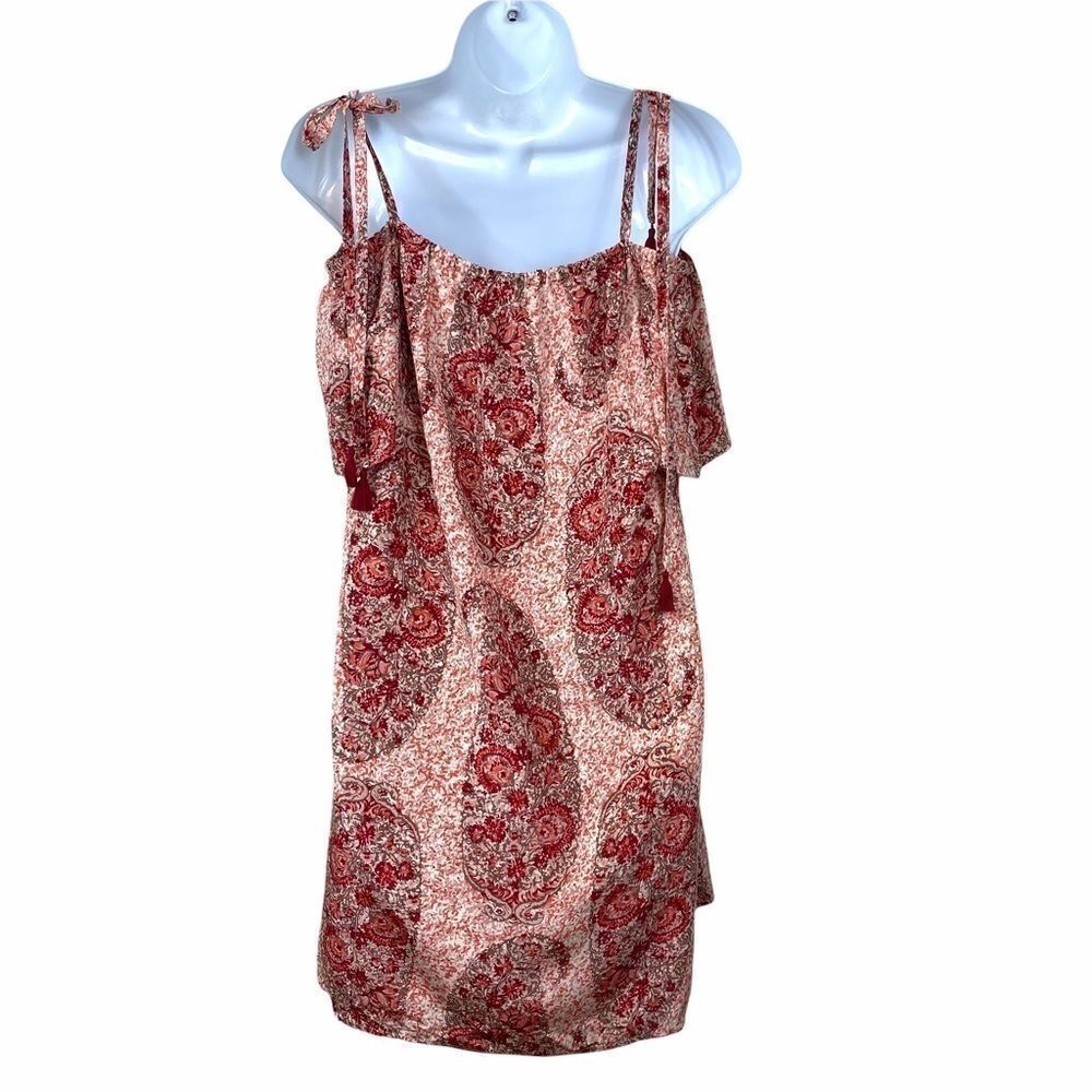Madewell | Silk Paisley Cold Shoulder Dress - Picture 6 of 8